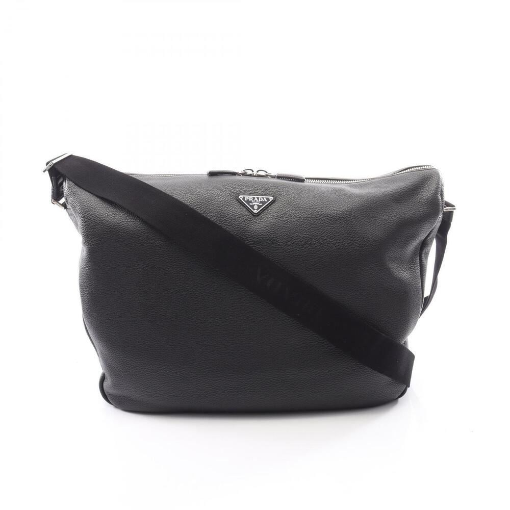 Prada Vitello Daino Leather Shoulder Bag Black